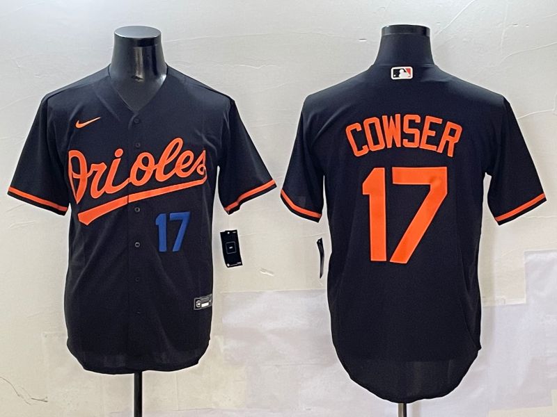 Men Baltimore Orioles #17 Cowser Black Game 2025 Nike MLB Jersey style 7->baltimore orioles->MLB Jersey